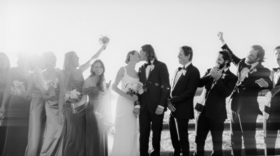 a group of people standing next to each other