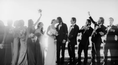 a group of people standing next to each other