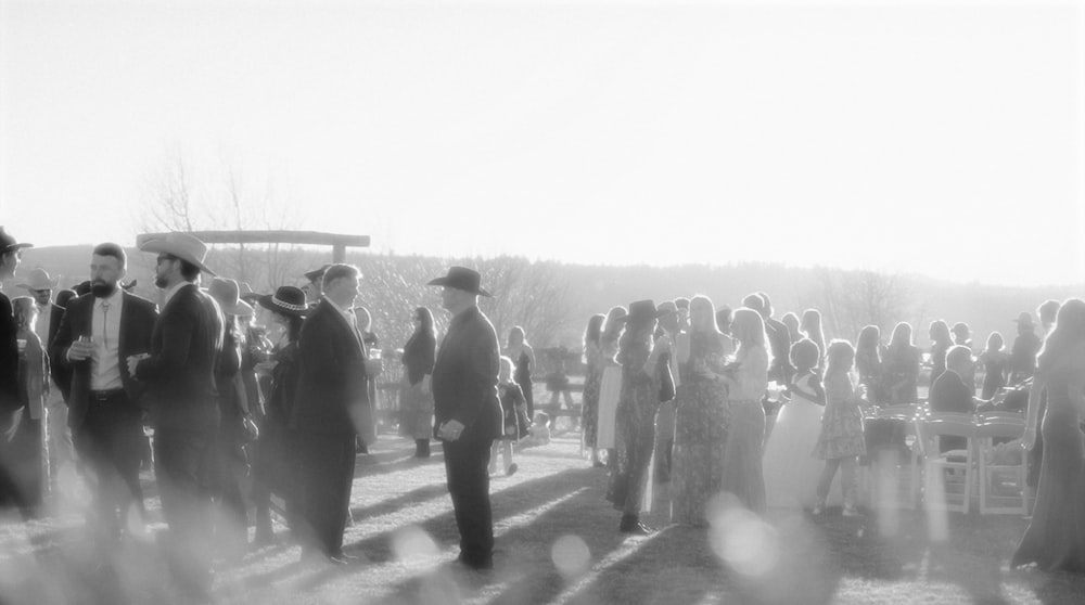 a group of people standing next to each other