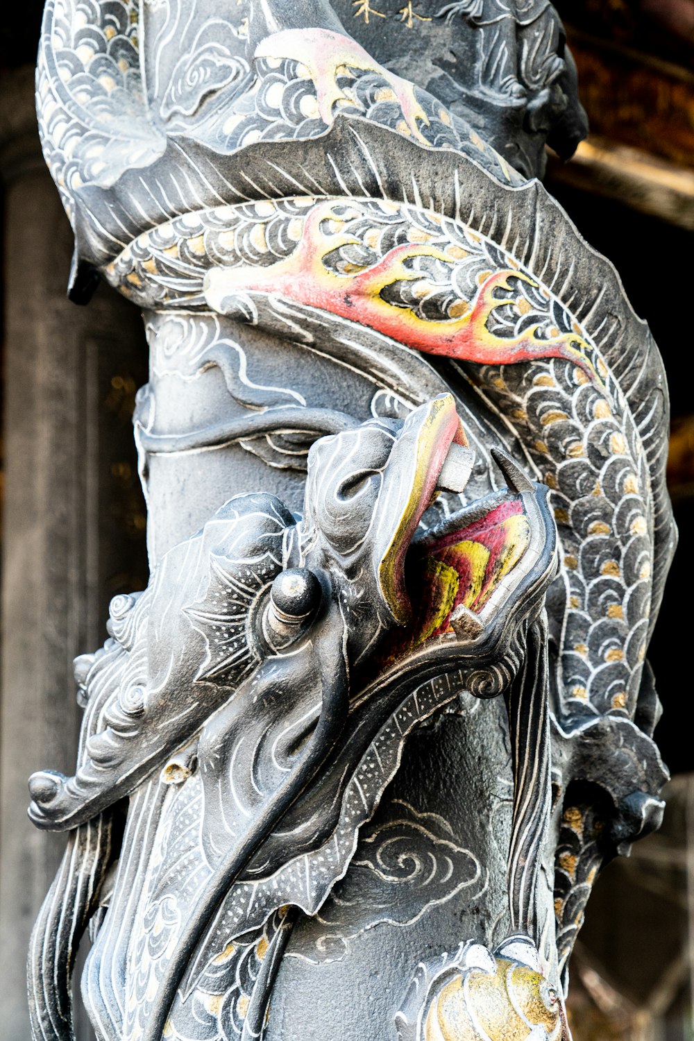 a close up of a statue of a horse