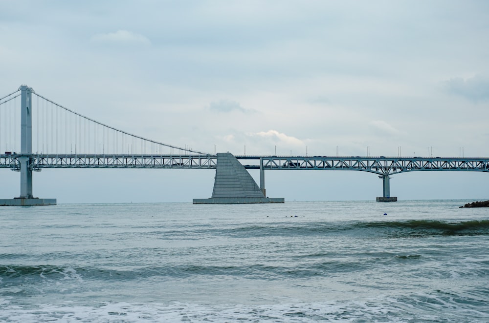 a bridge spanning over a body of water