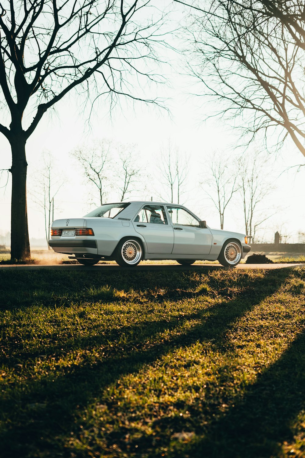 a car parked on the side of the road