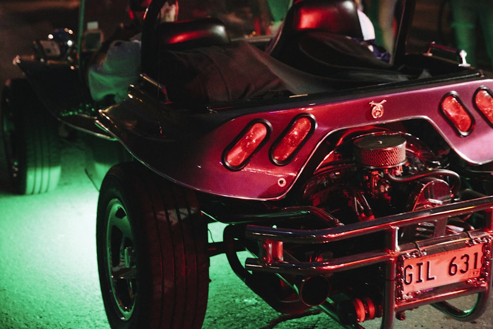a close up of a motorcycle with a side car