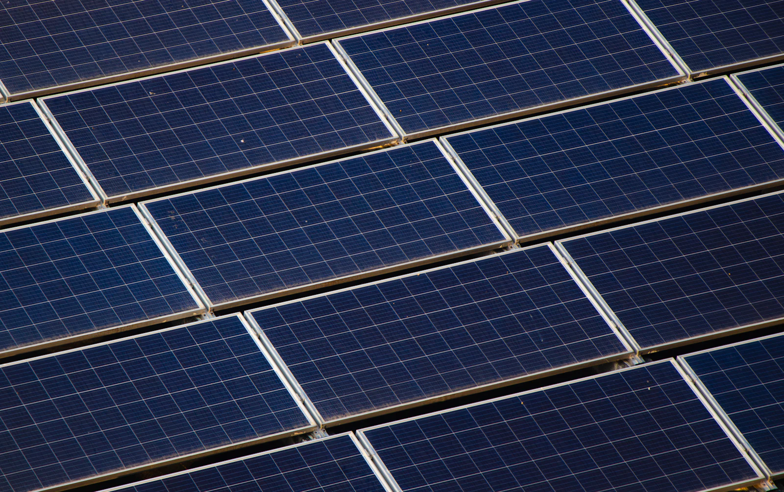 Close-up of solar panel cells