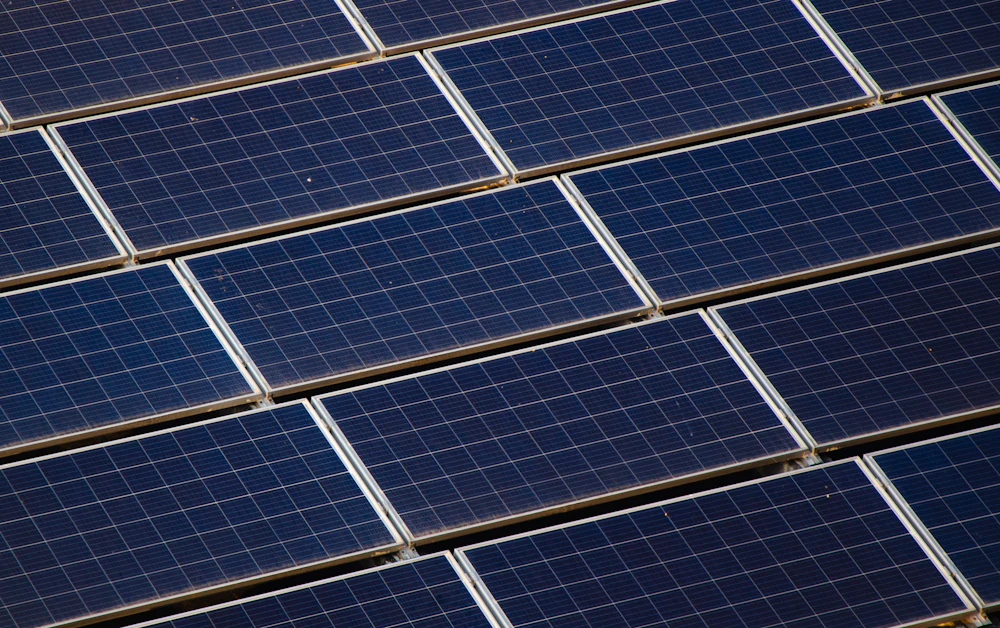 Large commercial rooftop solar array