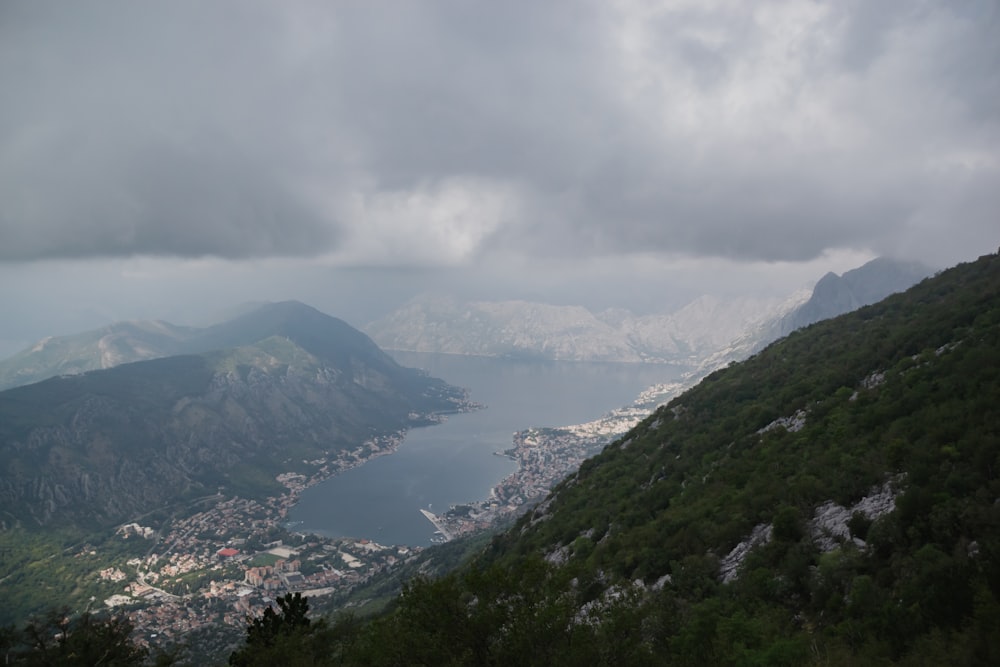 a view of a city and a body of water