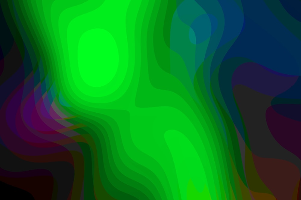 a green and blue background with a black background