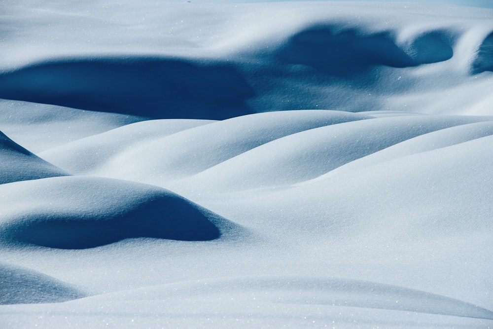 a large amount of snow is covering the ground