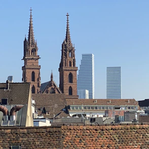 a view of a city from a roof top