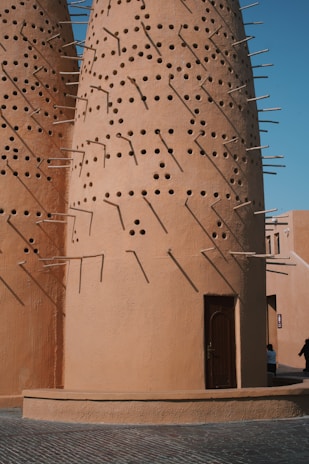 a building that has a lot of holes in it