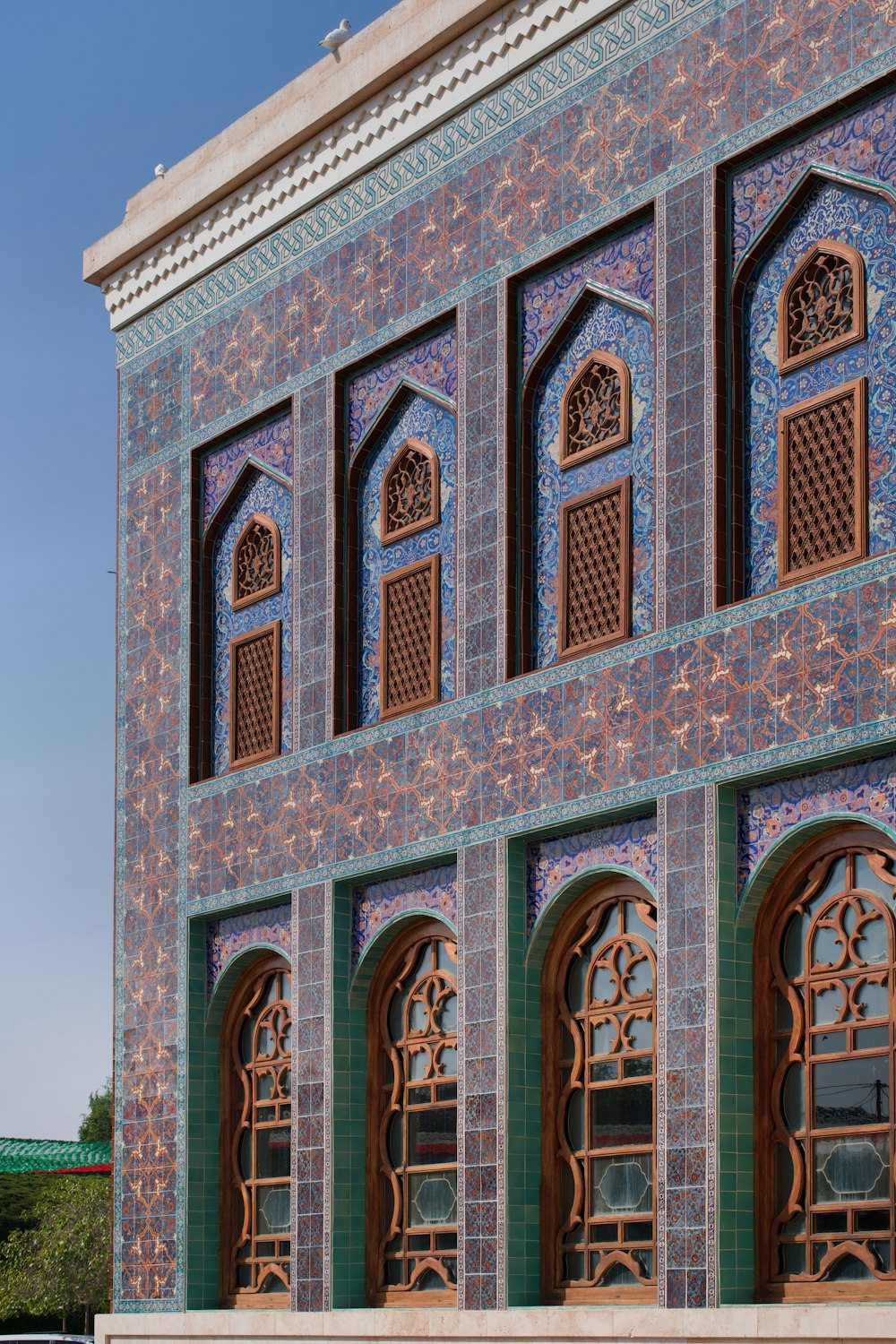 a large building with a clock on the side of it