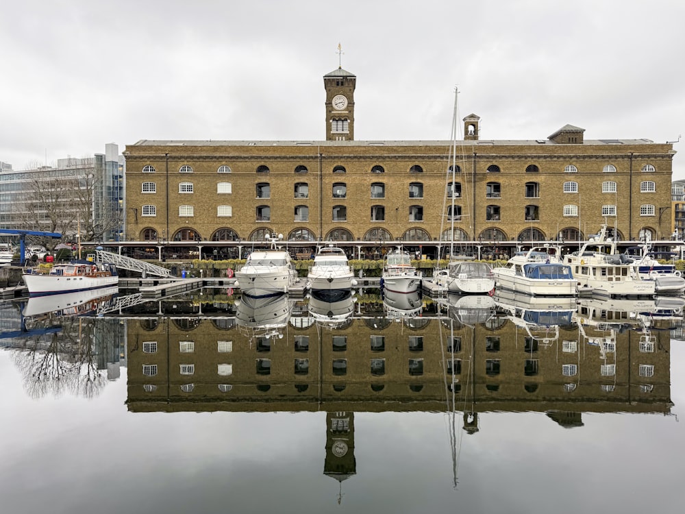 a large building with a clock on the top of it