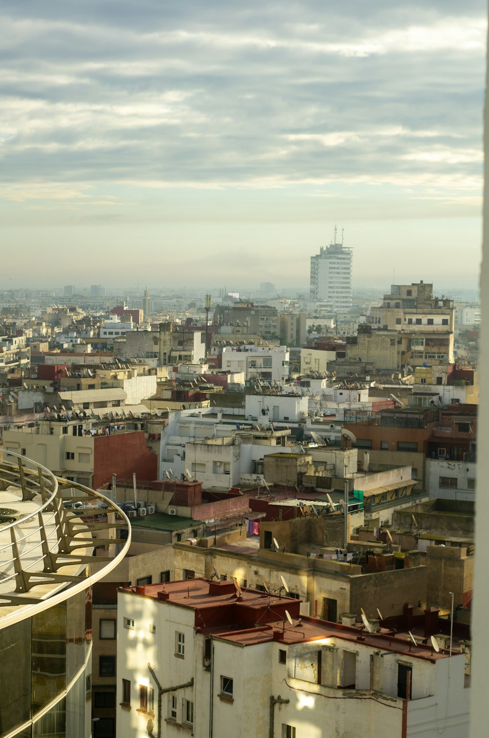 a view of a city from a tall building