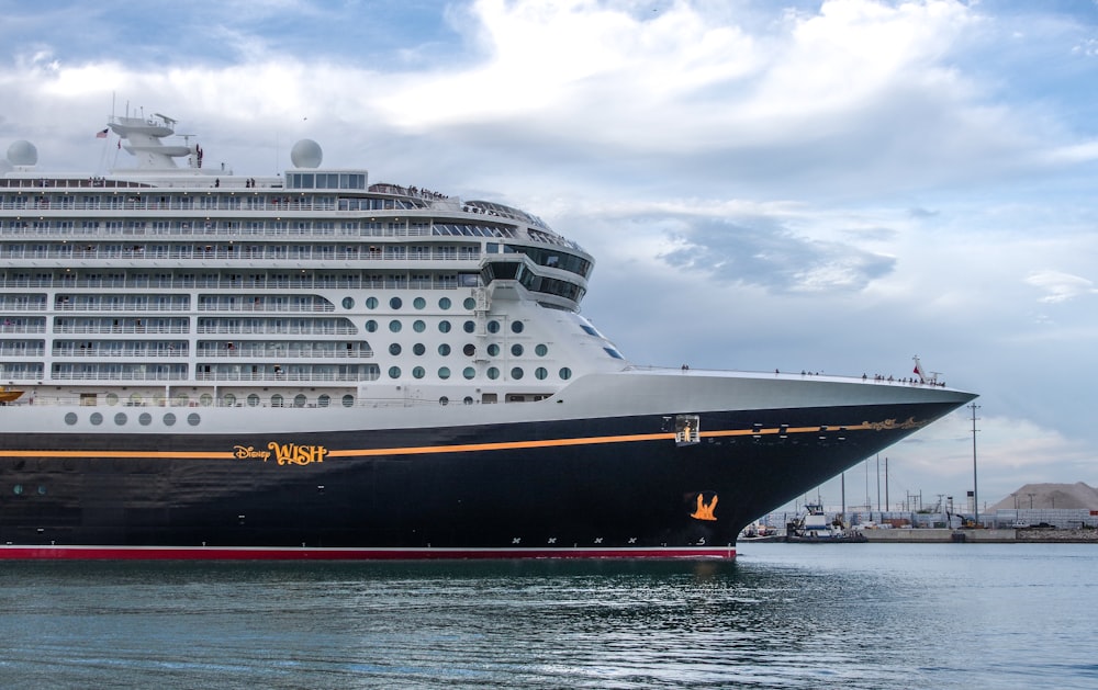 a large cruise ship in a body of water