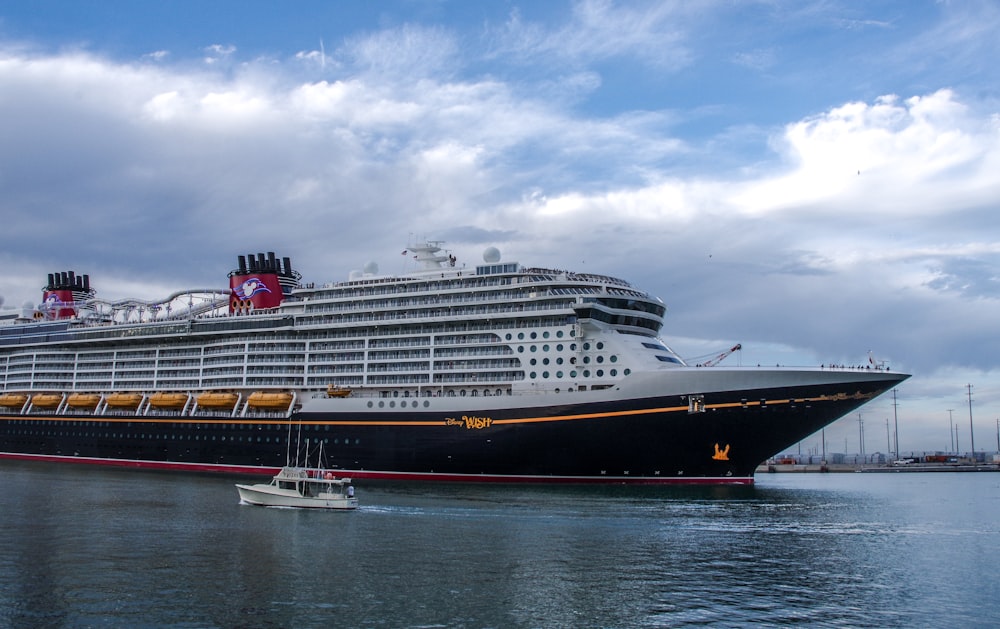 a large cruise ship in a body of water