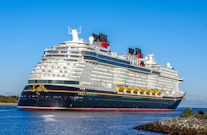 a large cruise ship in a body of water
