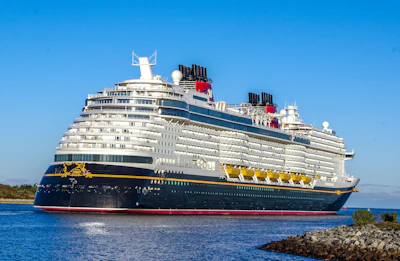 a large cruise ship in a body of water
