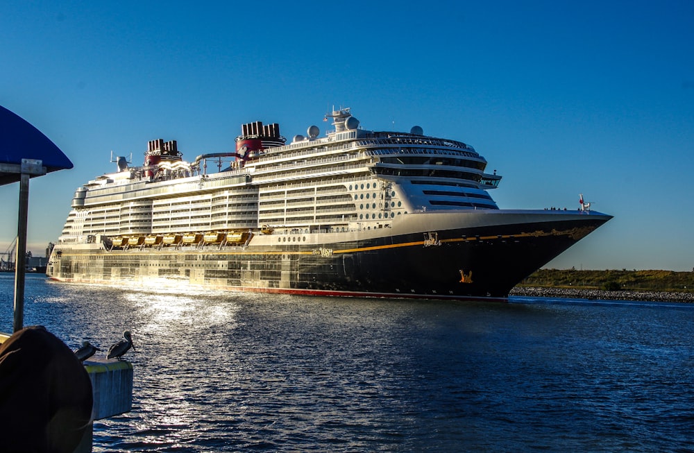 a large cruise ship in a body of water