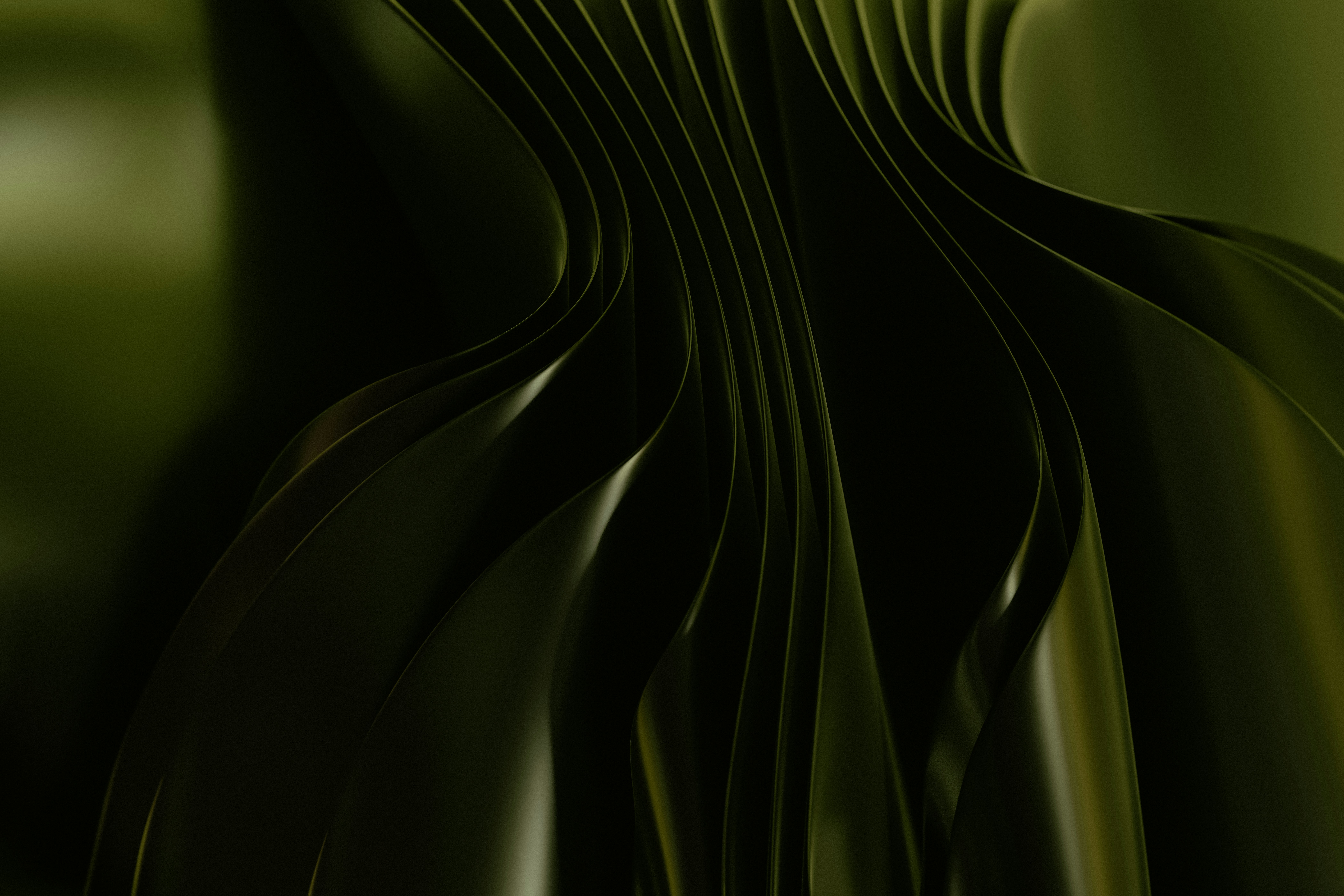 A green abstract background with wavy lines photo – Free Black Image on