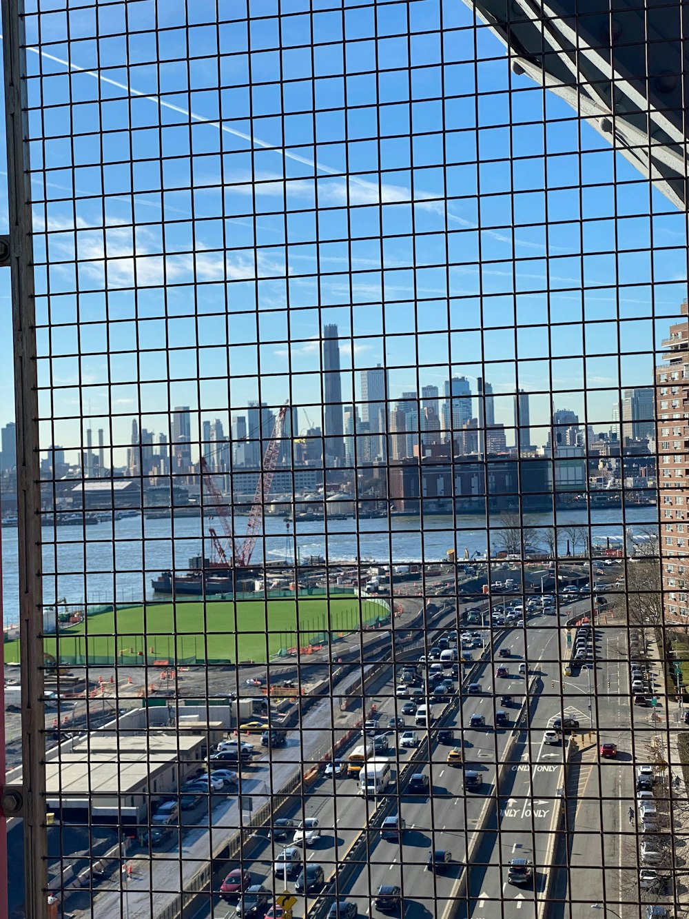 a view of a city from a window