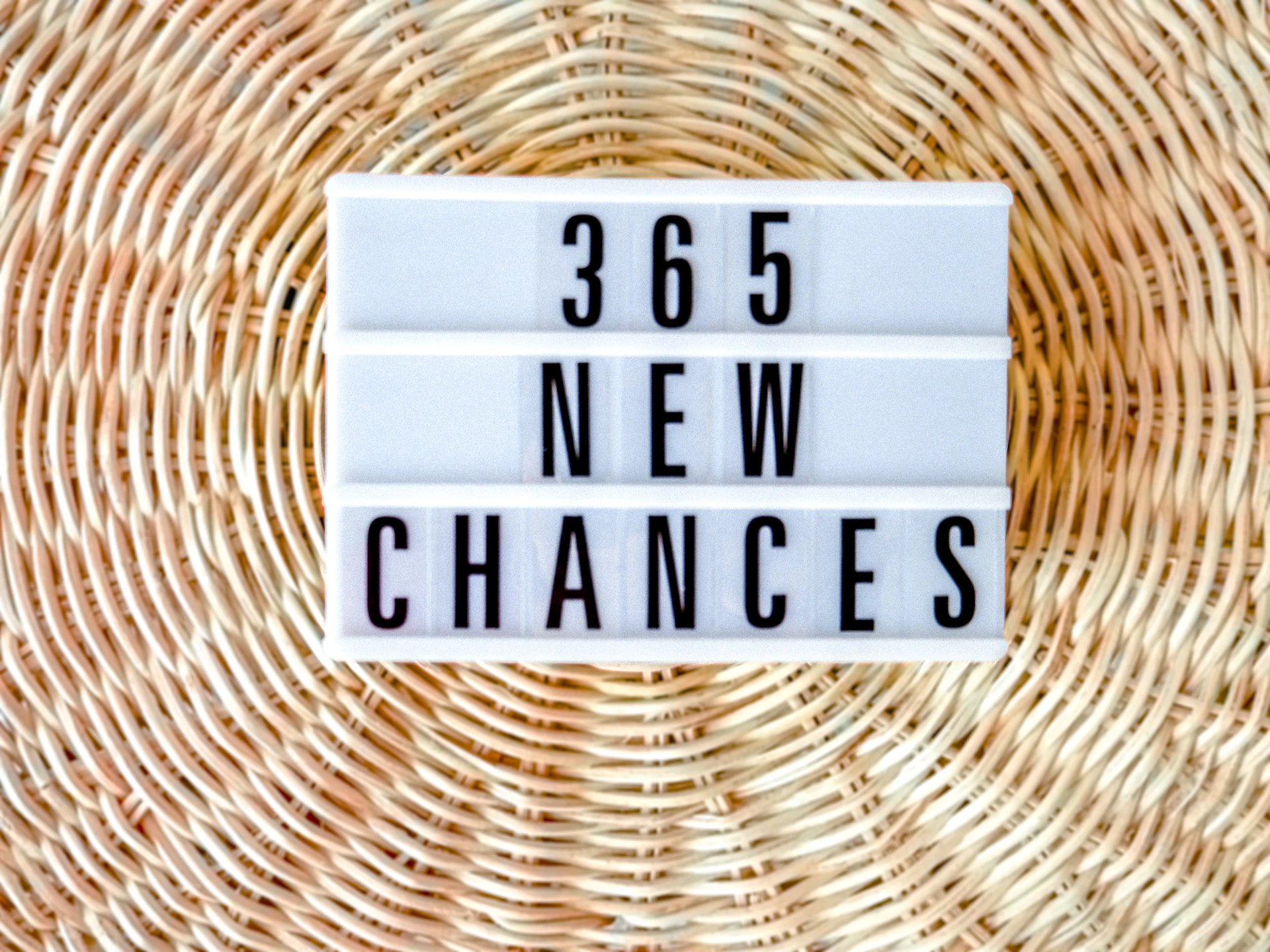 a sign that says 365 new changes on it
