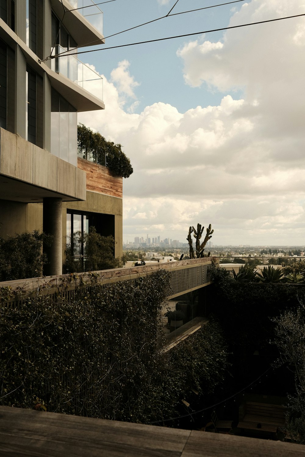 a tall building with lots of windows on top of it