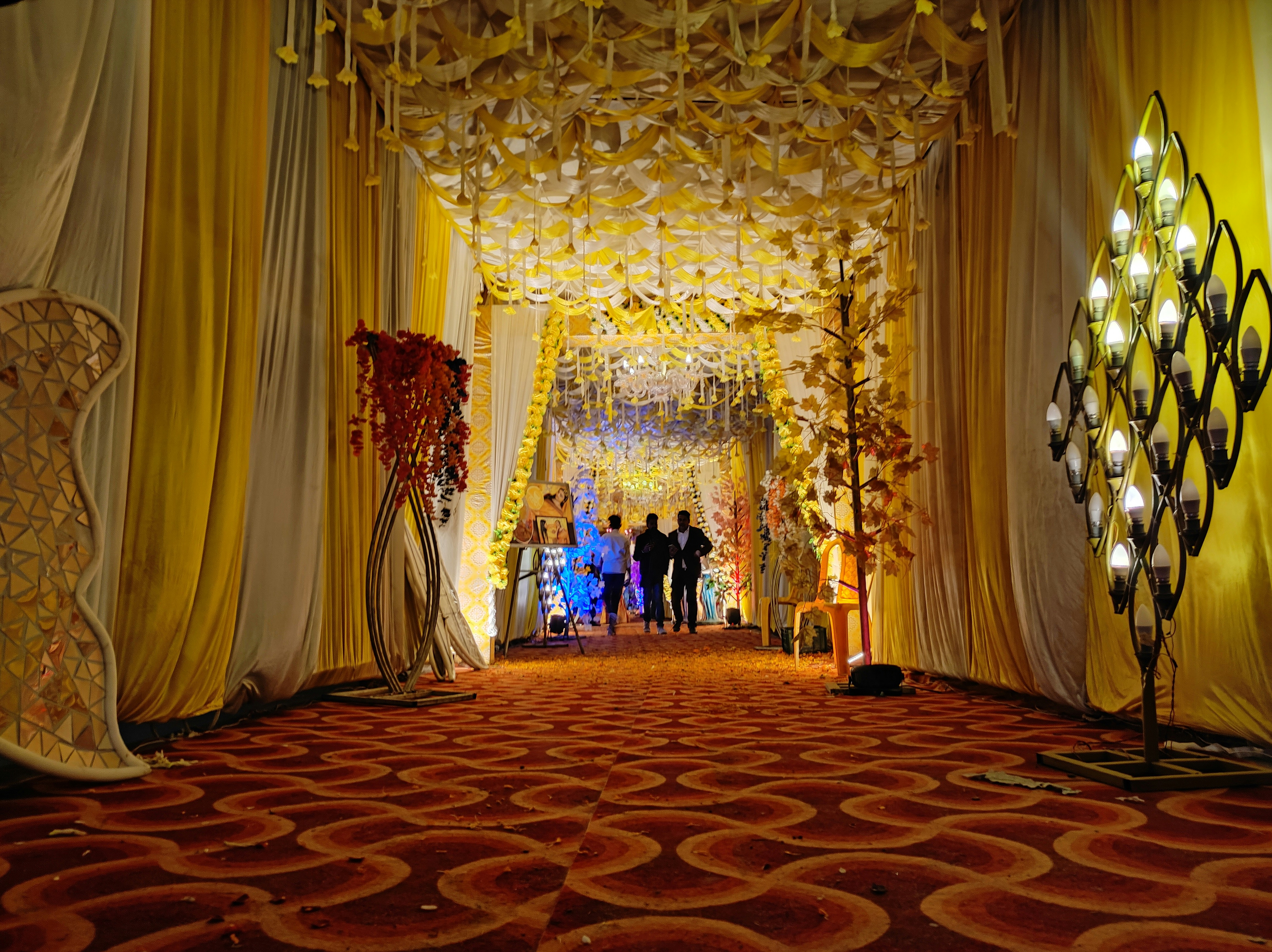 Couple in wedding venue