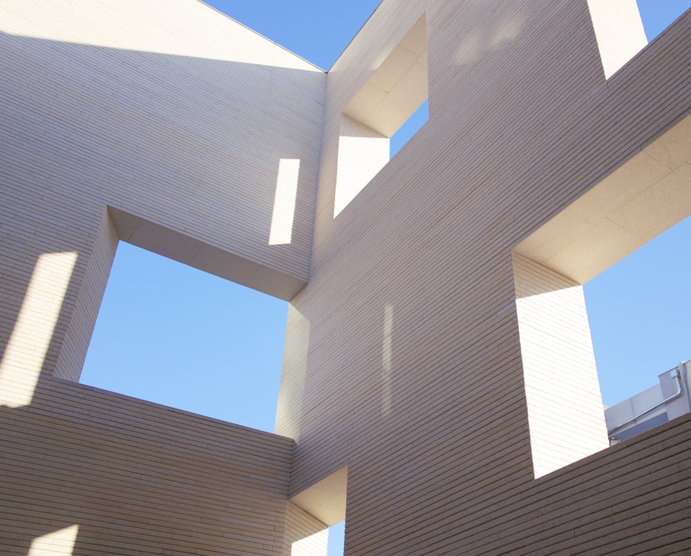 a view of a building from the ground