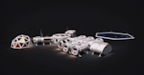 a bunch of different types of objects on a black background