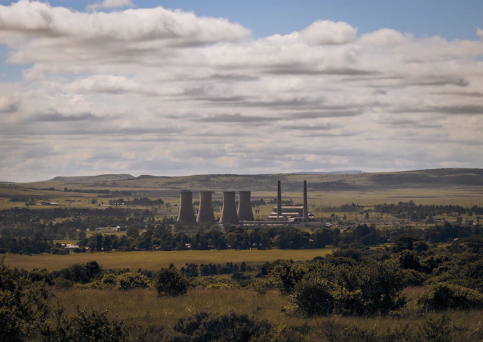 Power infrastructure at Ingagane Power Station, KwaZulu-Natal.