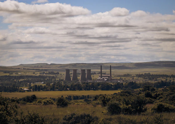 Power infrastructure at Ingagane Power Station, KwaZulu-Natal.