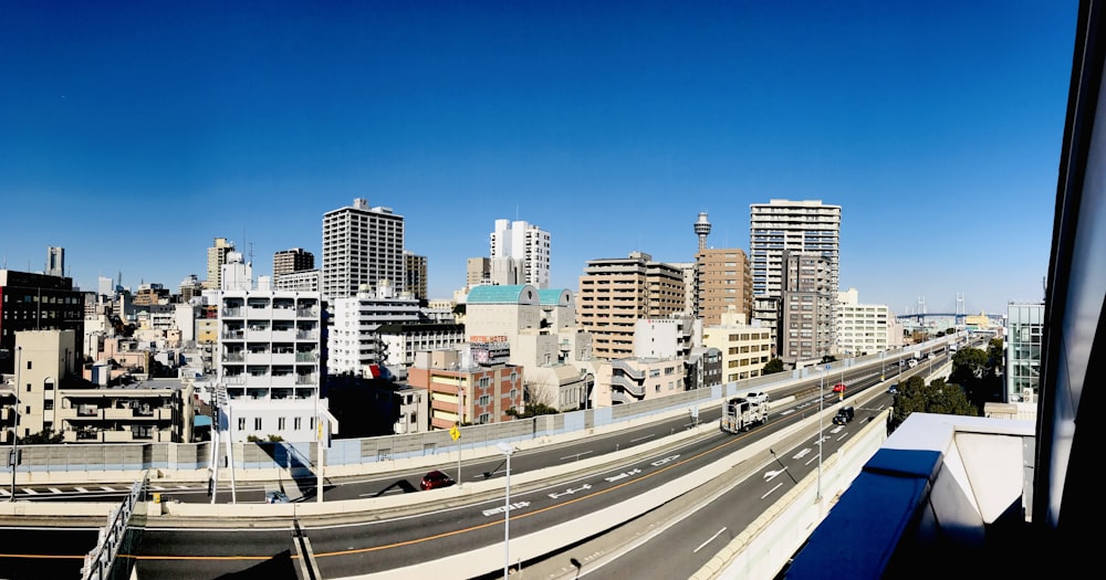 a view of a city from a high rise