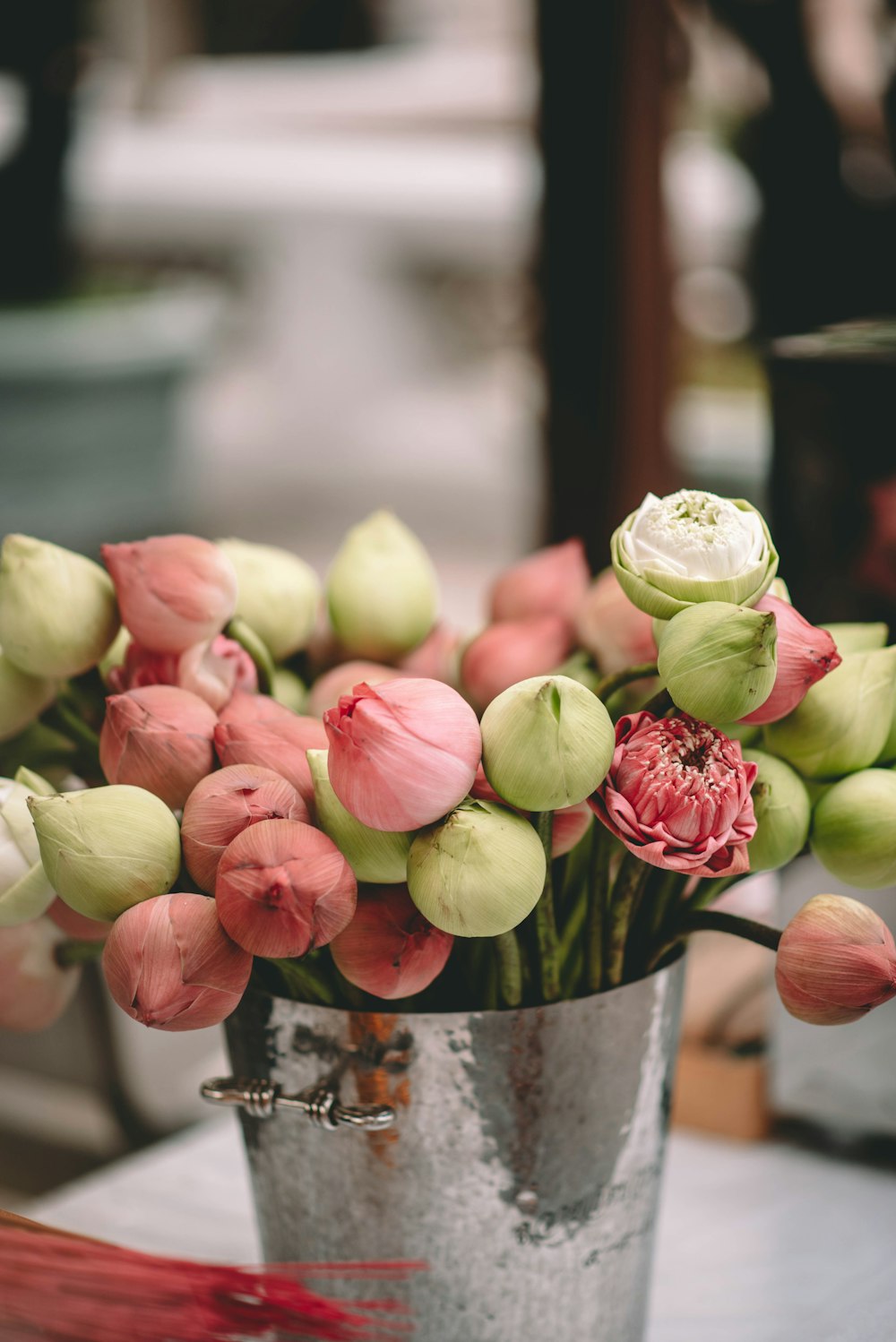 a bunch of flowers that are in a vase