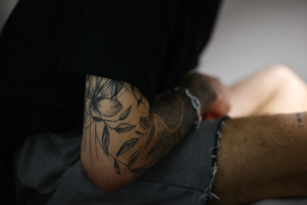 Watercolor flower tattoo