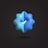 a blue object with a check mark on it