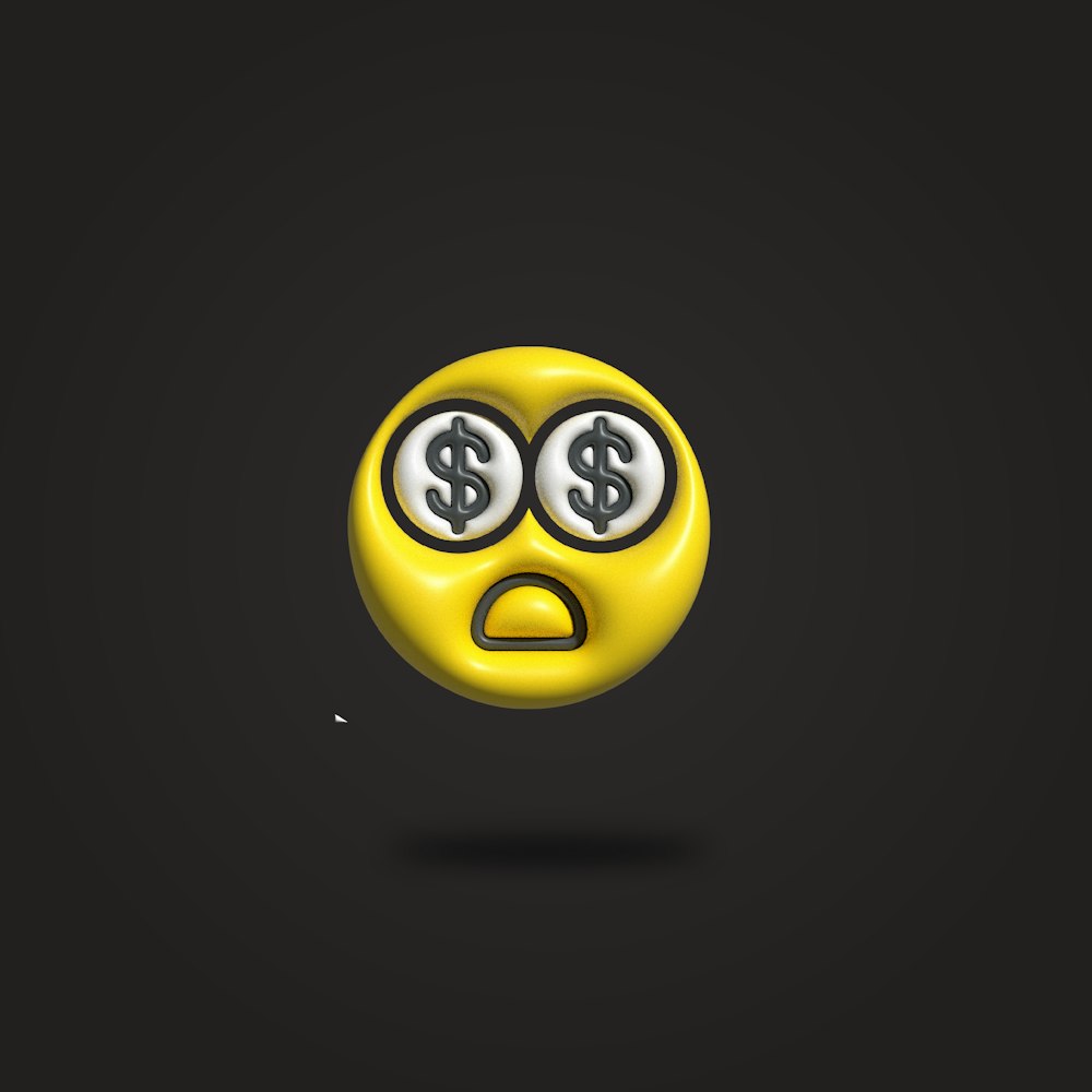 a smiley face with a dollar sign on it