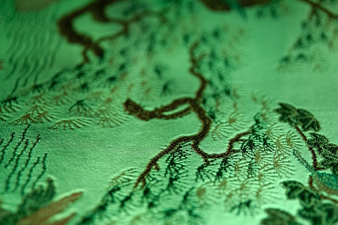 a close up of a pattern on a cloth