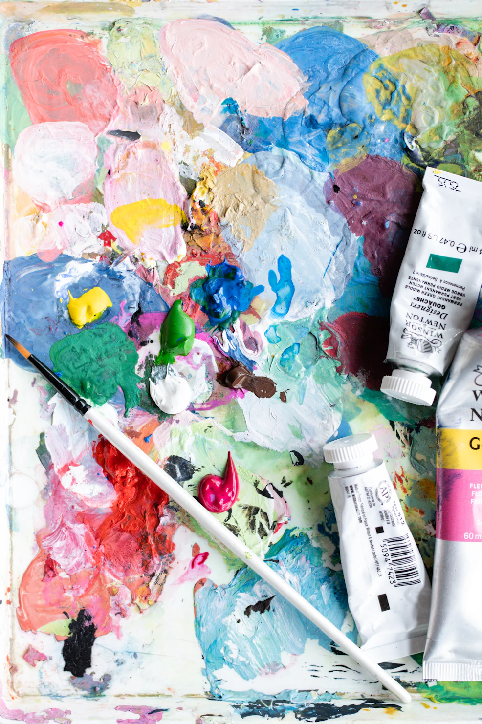 Hand-painted mural detail