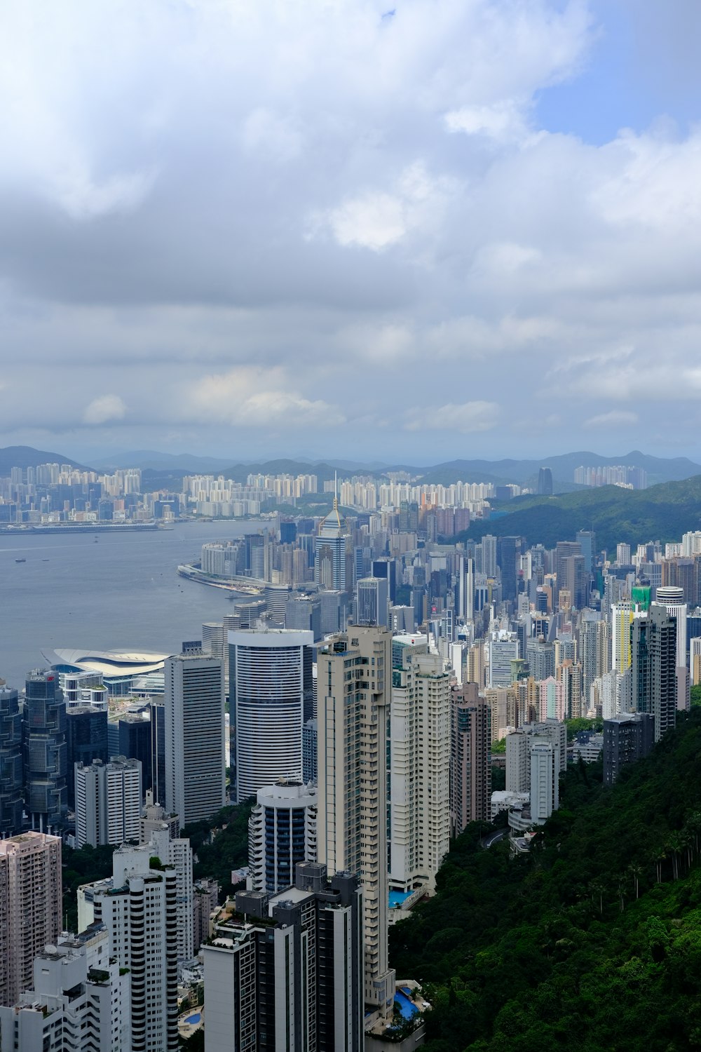 a view of a large city from a hill