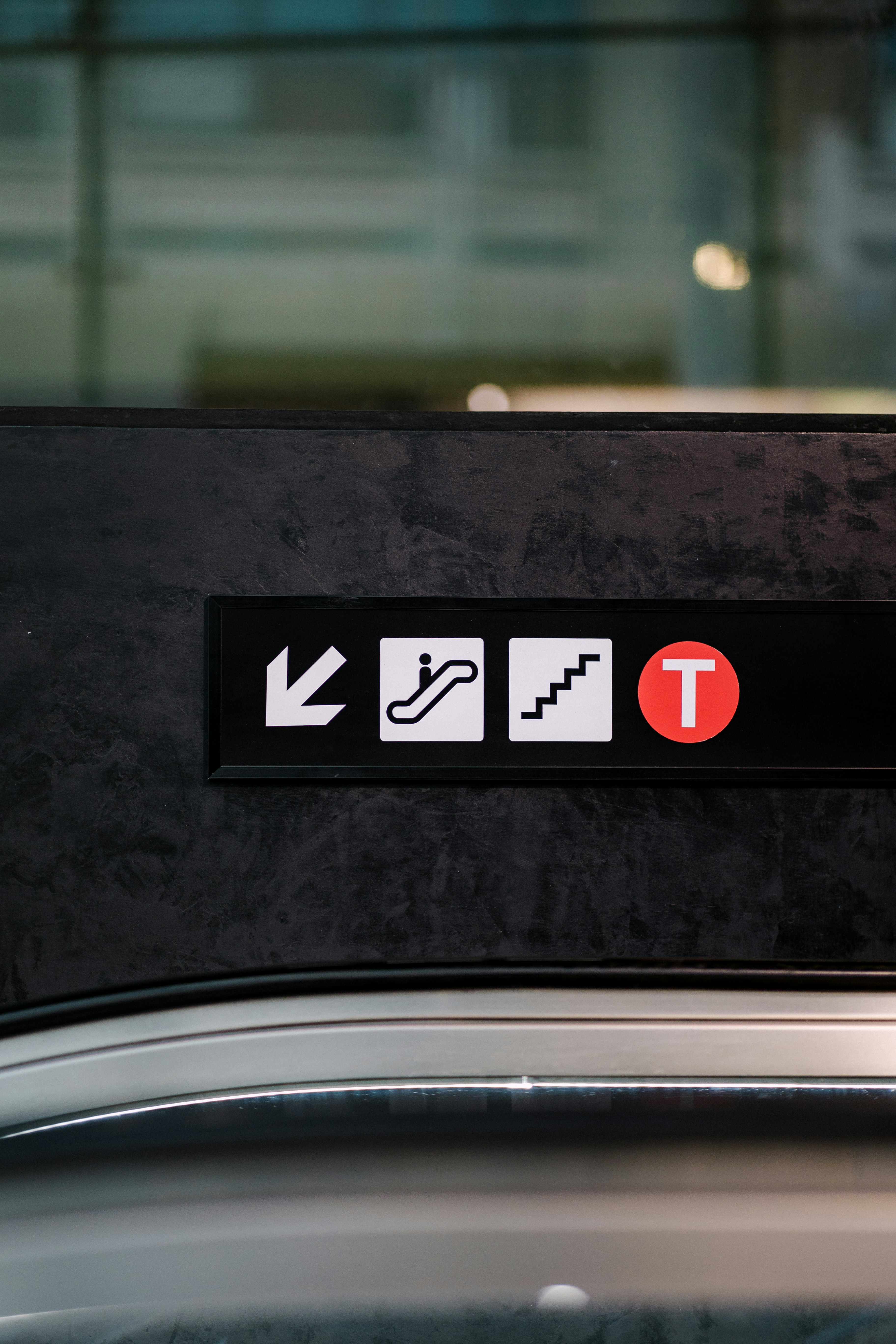 a close up of a sign on a car door