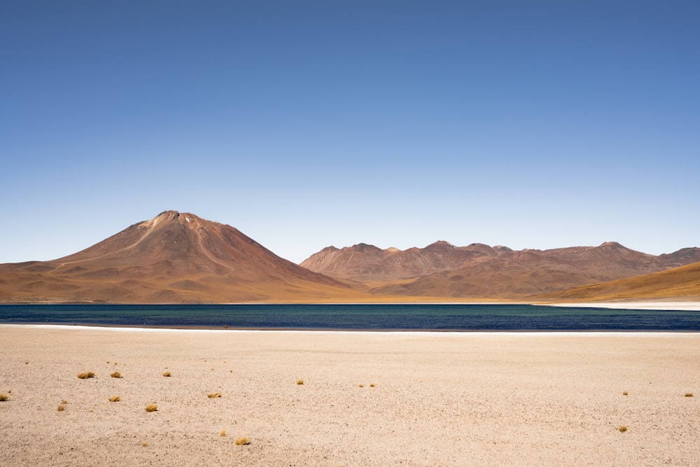 a large body of water surrounded by mountains