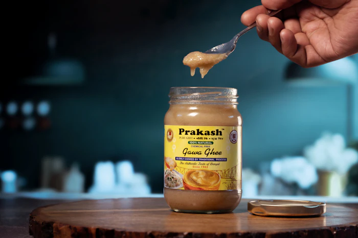 Golden ghee jar