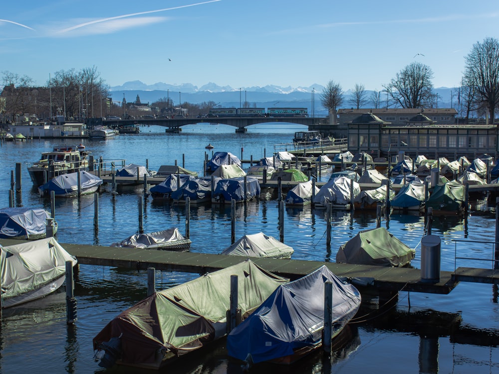 a bunch of boats that are sitting in the water