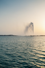 a large jet spewing out water into the air
