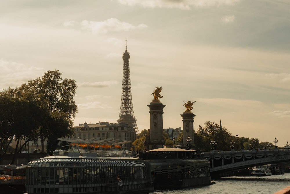 the eiffel tower towering over the city of paris