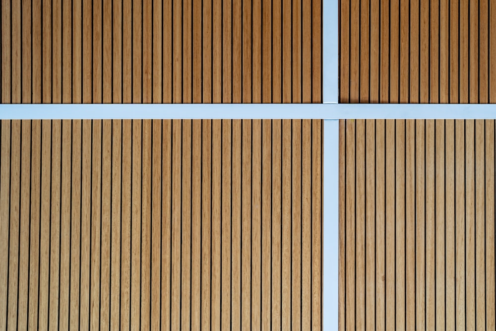a close up of a wall made out of wooden slats