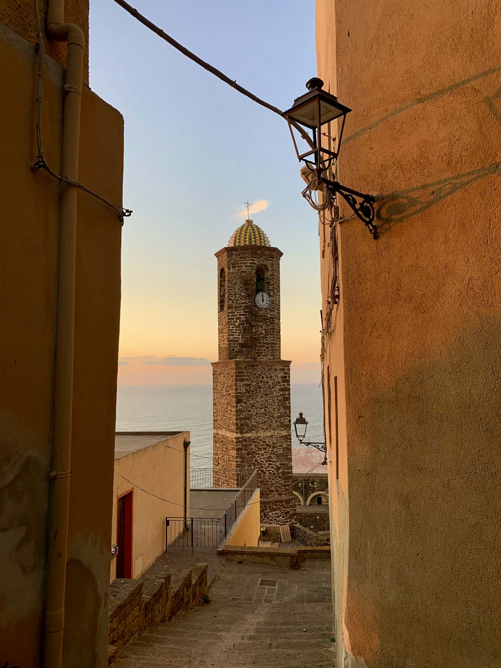 a tower with a clock on the top of it