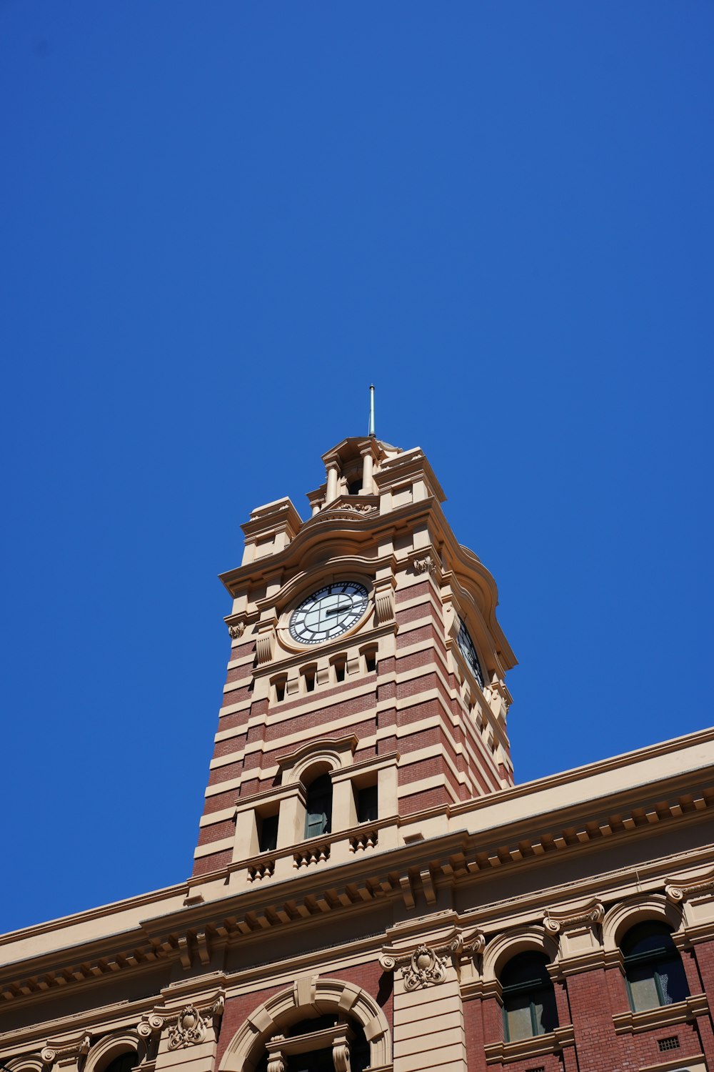 a clock tower on top of a building