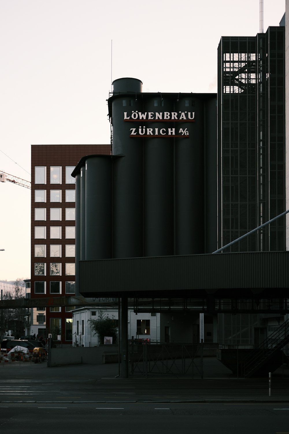 a tall building with a sign on the side of it