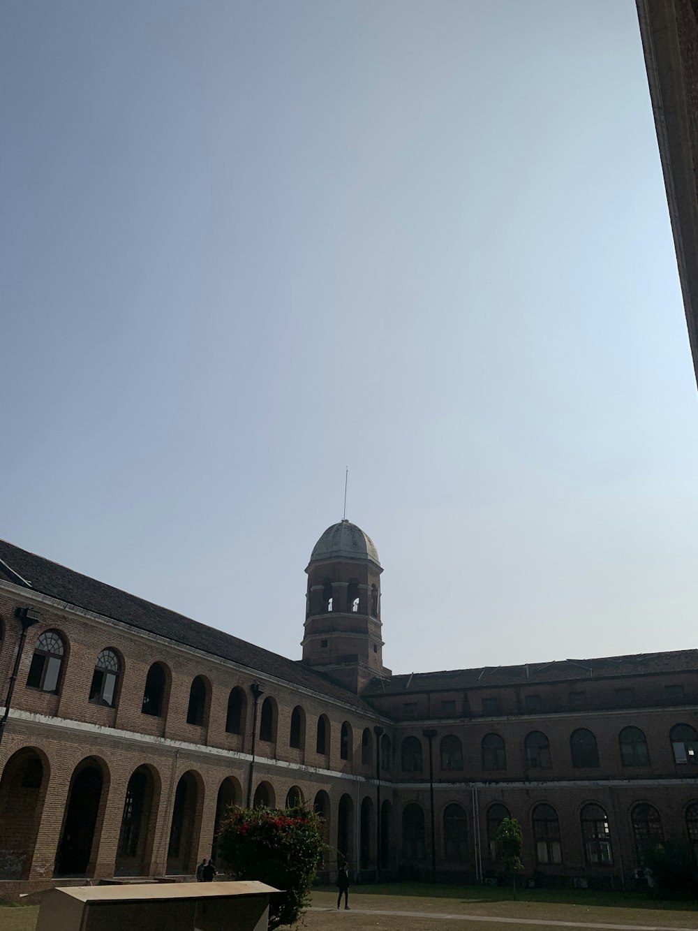 a large building with a clock tower on top of it